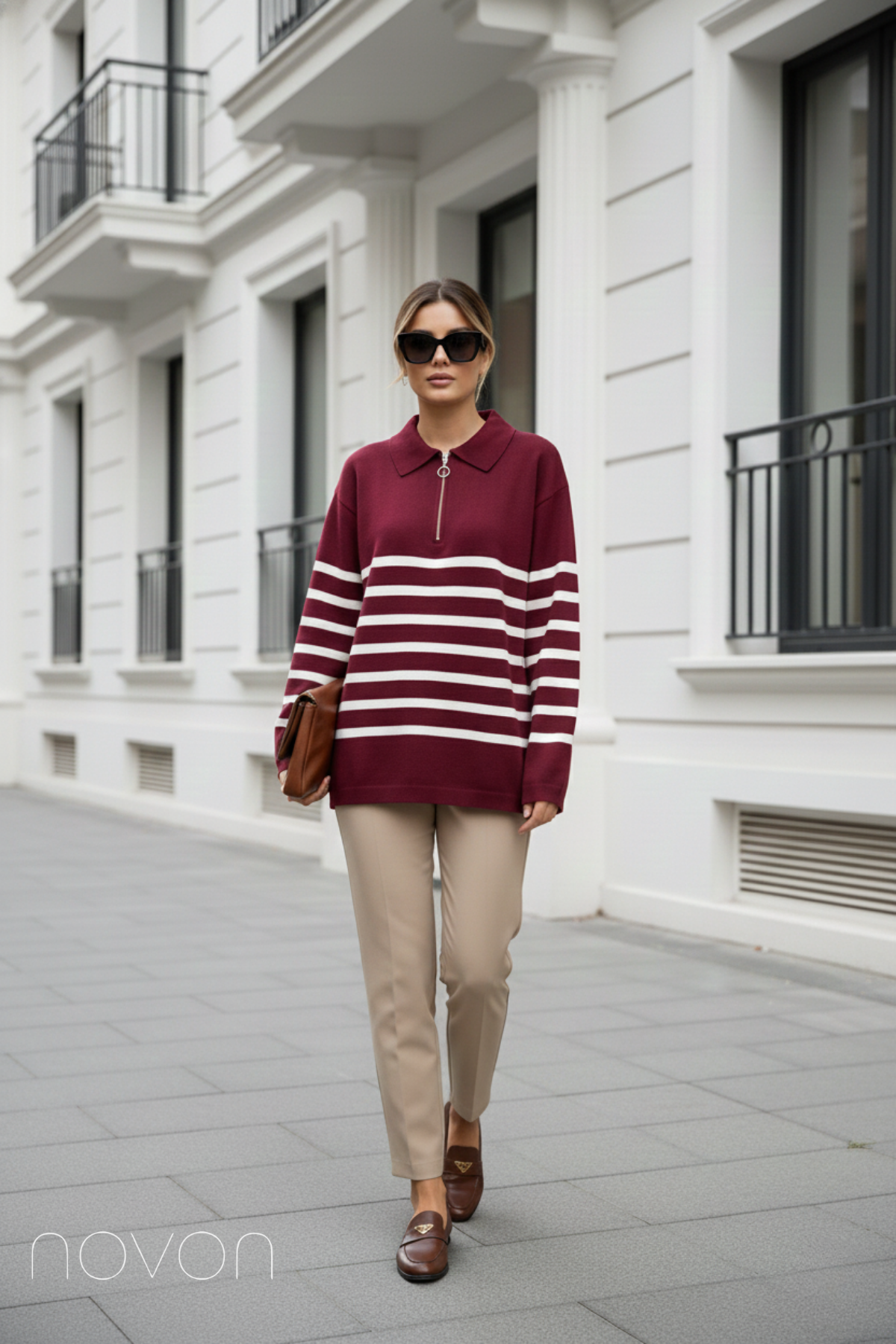 Polo Fermuar Yakalı Merserize Premium Triko