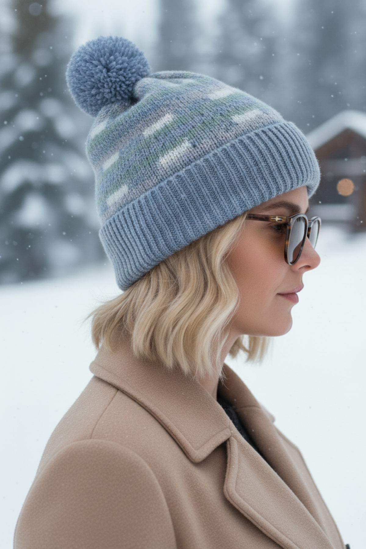 Belız Tasarım İçi Yünlü Ponpon Detaylı Bere