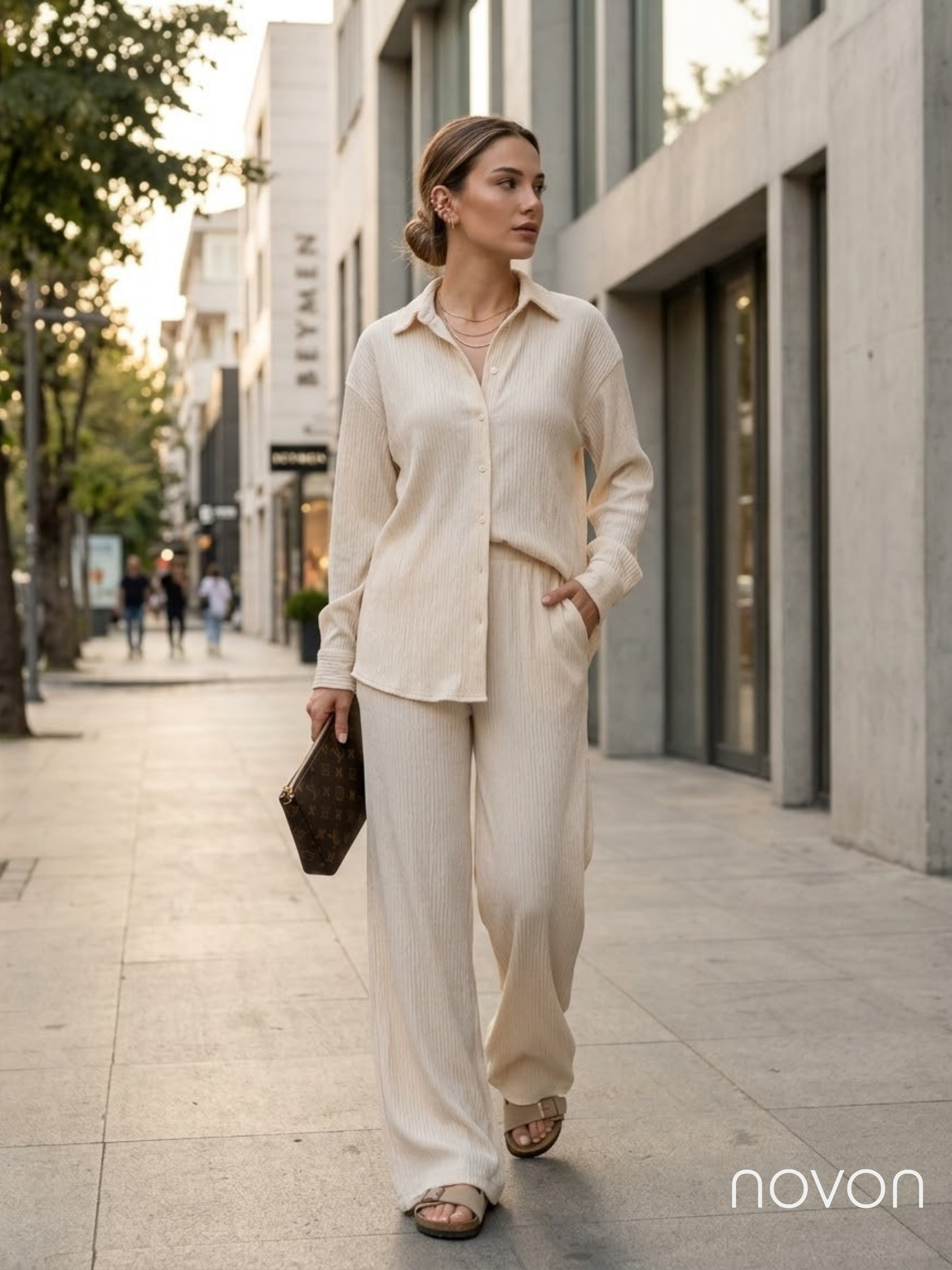 Soft Bürümcük Detay Tensel Kumaş Premium Gömlek