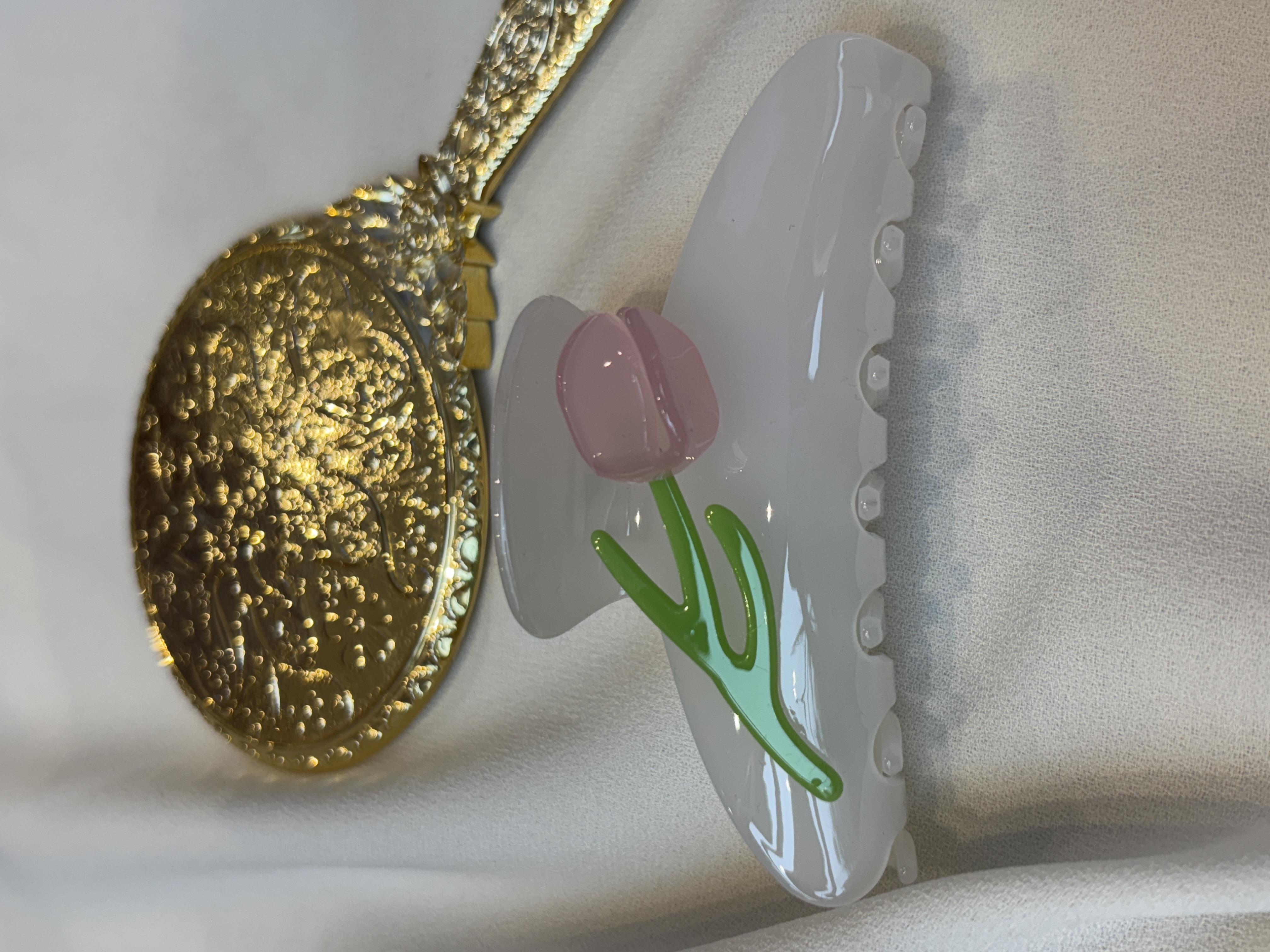 Red Rose Tasarım Lüks Kemik Mandal Toka