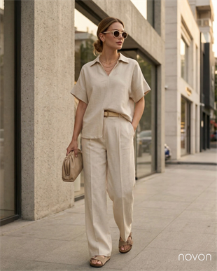 PureBlend Oversize Kısa Kol Gömlek