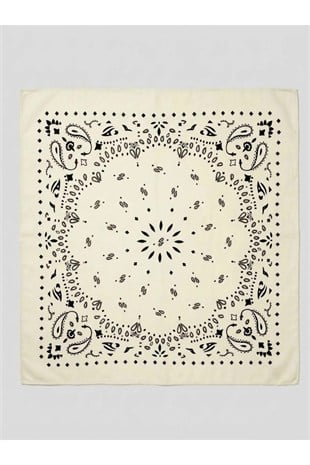 Kujten Tasarım Wool Feeling Kare Şal / Omuz Şalı / Bandana ( 90 x 90 cm.)
