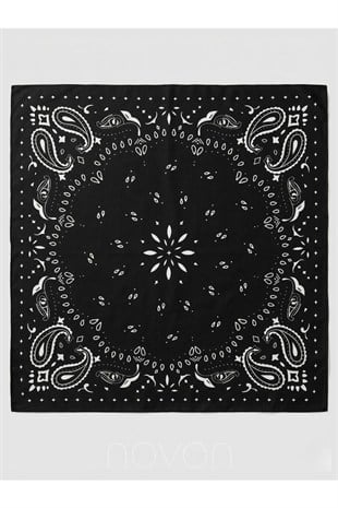 Kujten Tasarım Wool Feeling Kare Şal / Omuz Şalı / Bandana ( 90 x 90 cm.)
