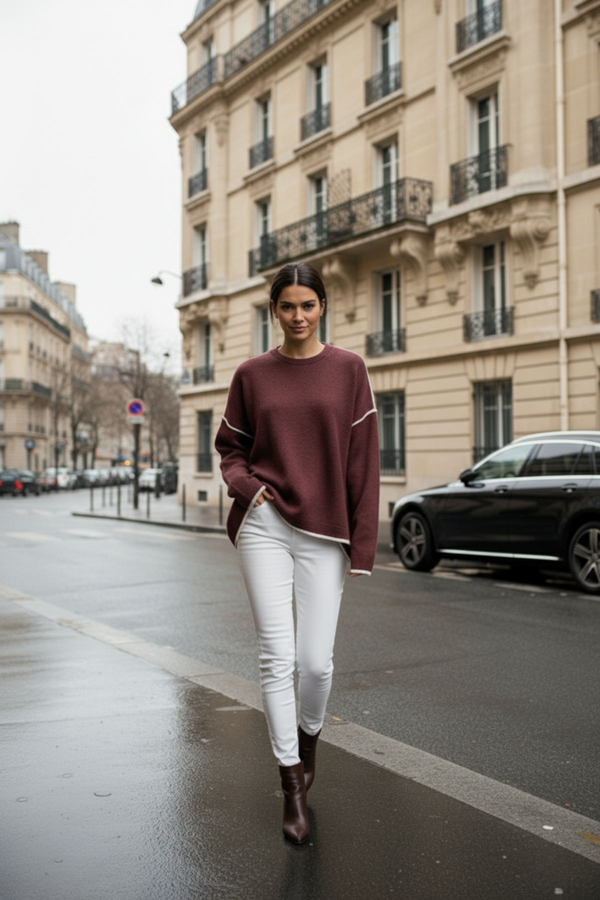 Premium V-Cut Tasarım Triko Kazak