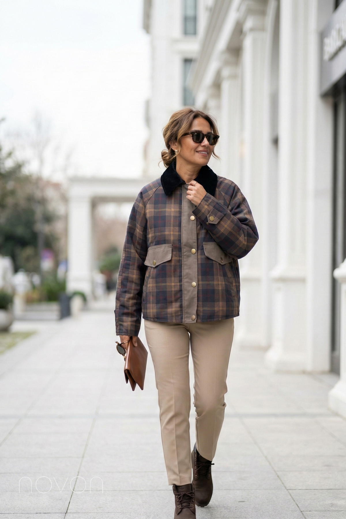 Brighton Exclusive Ekose Detaylı İnce Mont