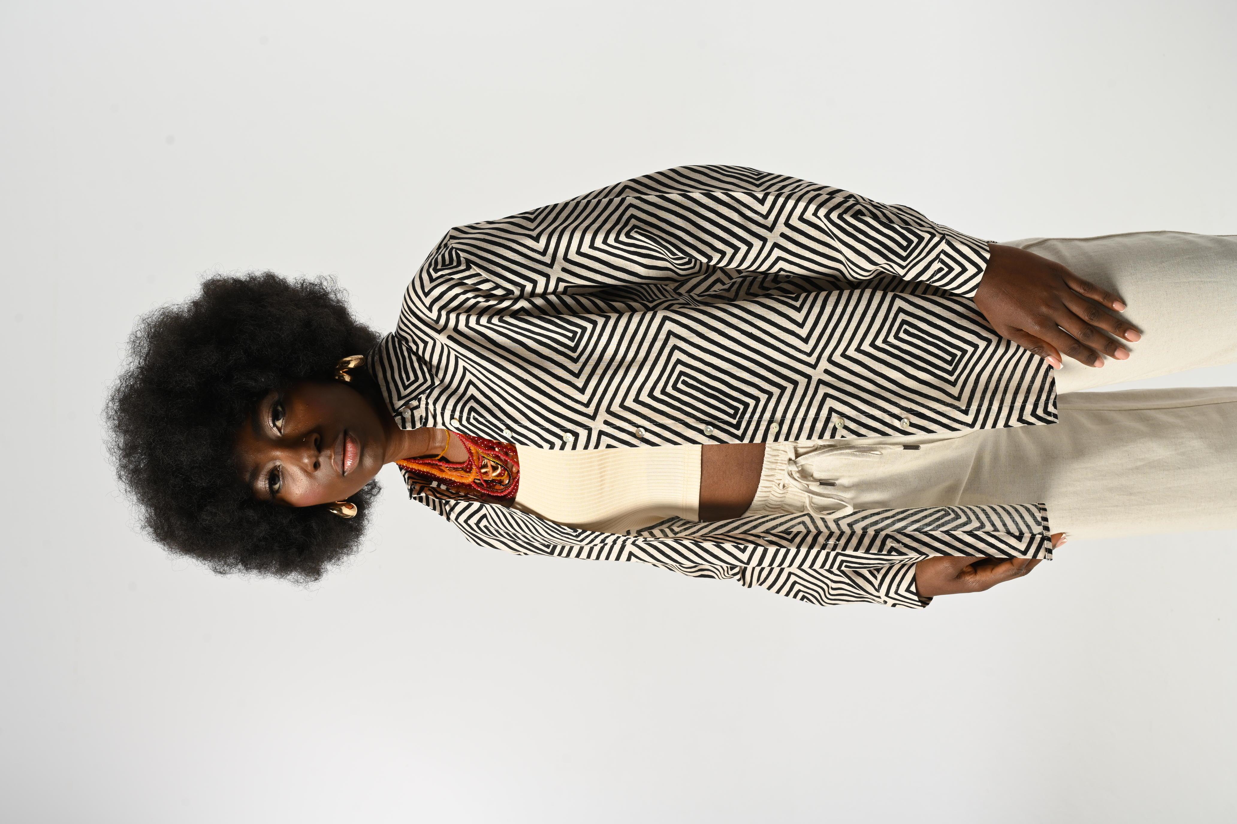 Minimalist Tasarım Natural Kumaş 100% Pamuk Oversize Gömlek