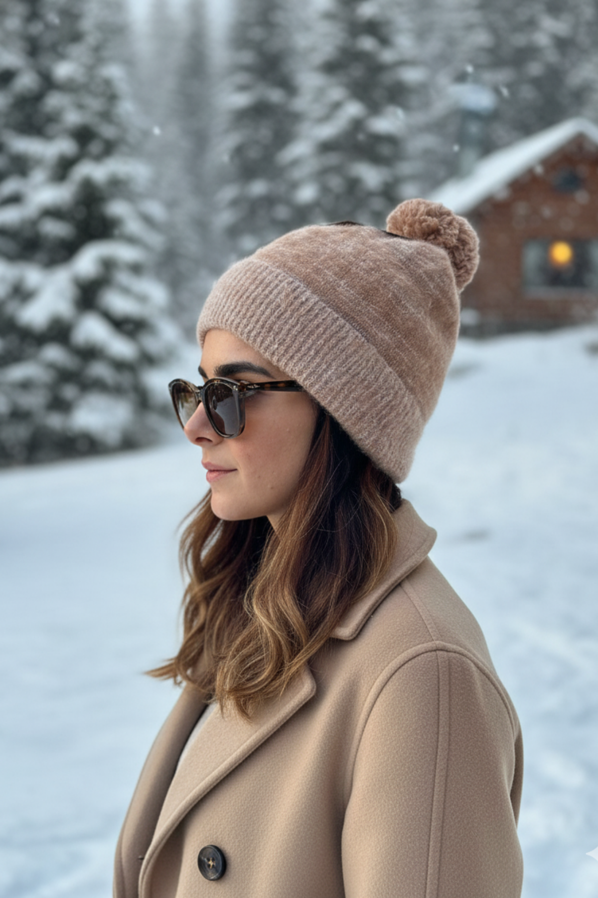 Benny Tasarım Soft Dokulu  İçi Kürklü Premium Ponponlu Bere