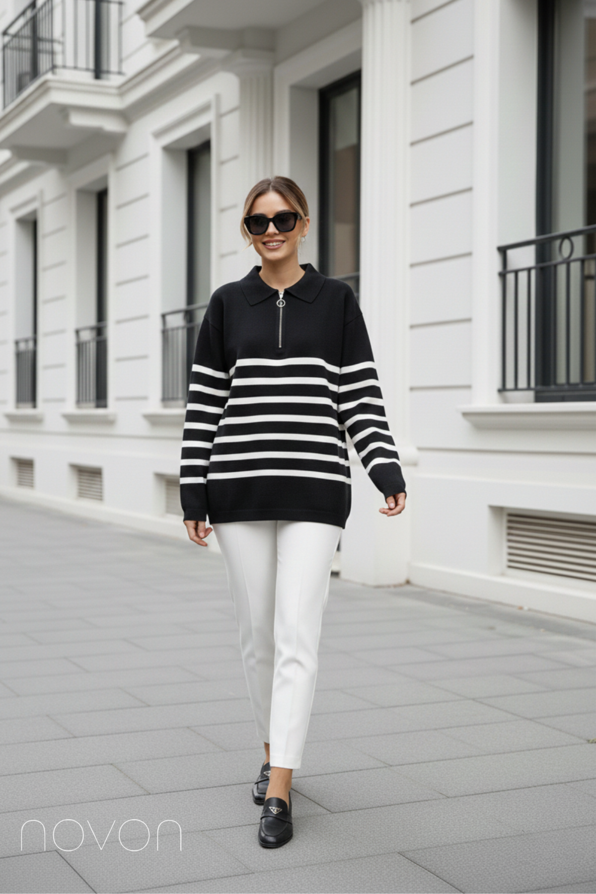 Polo Fermuar Yakalı Merserize Premium Triko