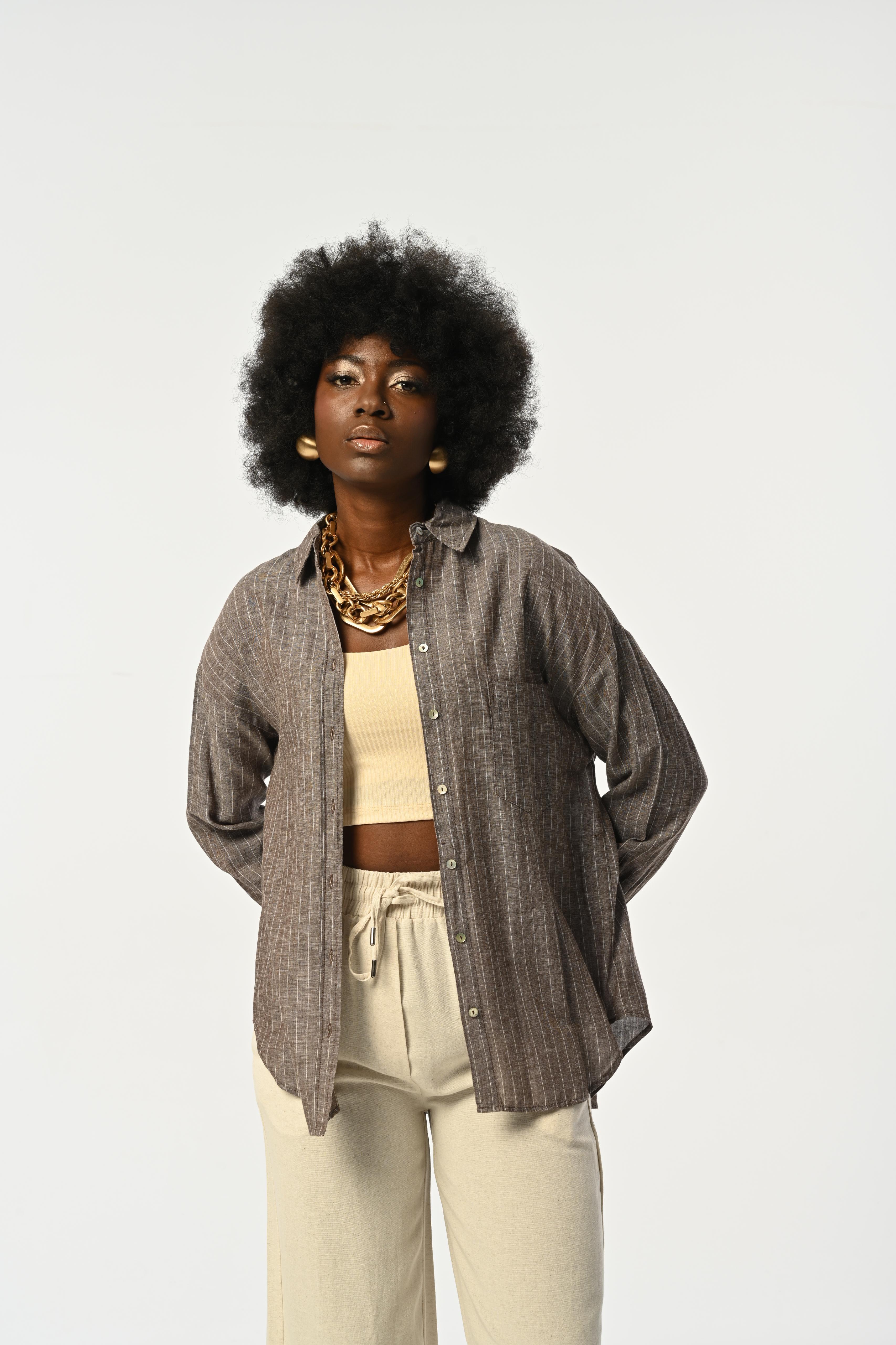 Sienna Line Design Oversize Keren Gömlek