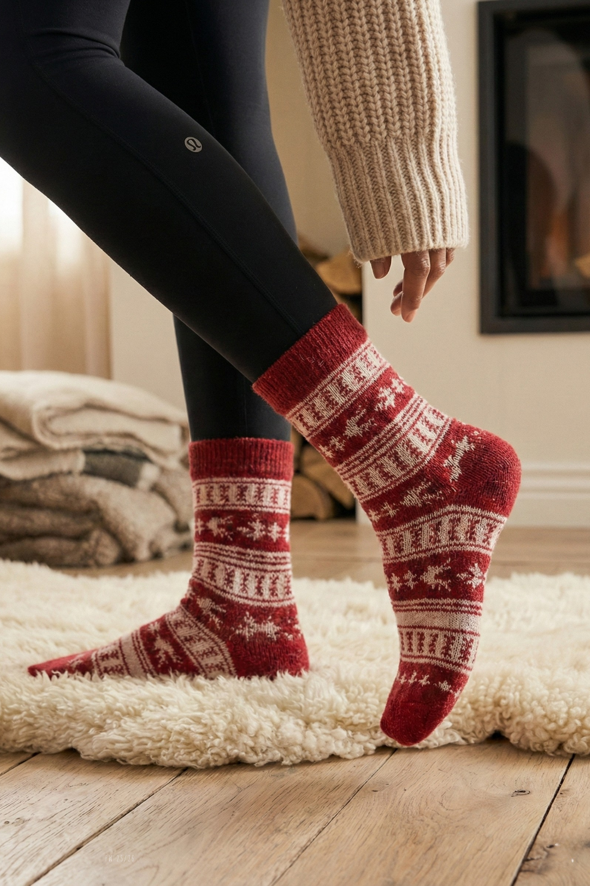 Cozy Winter Theme Yünlü Çorap