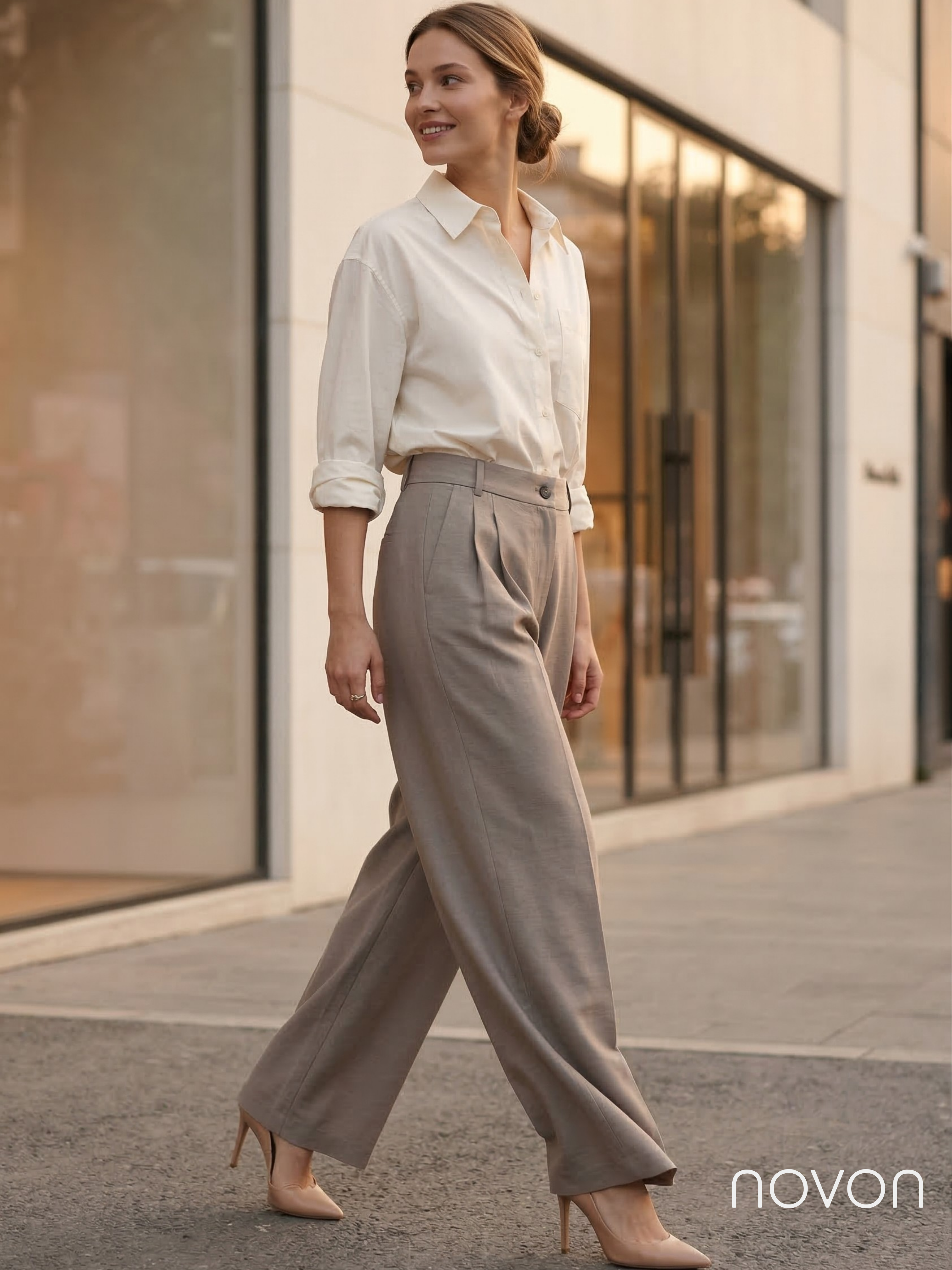 Flow Premium Pile Detay Lyocell Kumaş Palazzo Pantolon