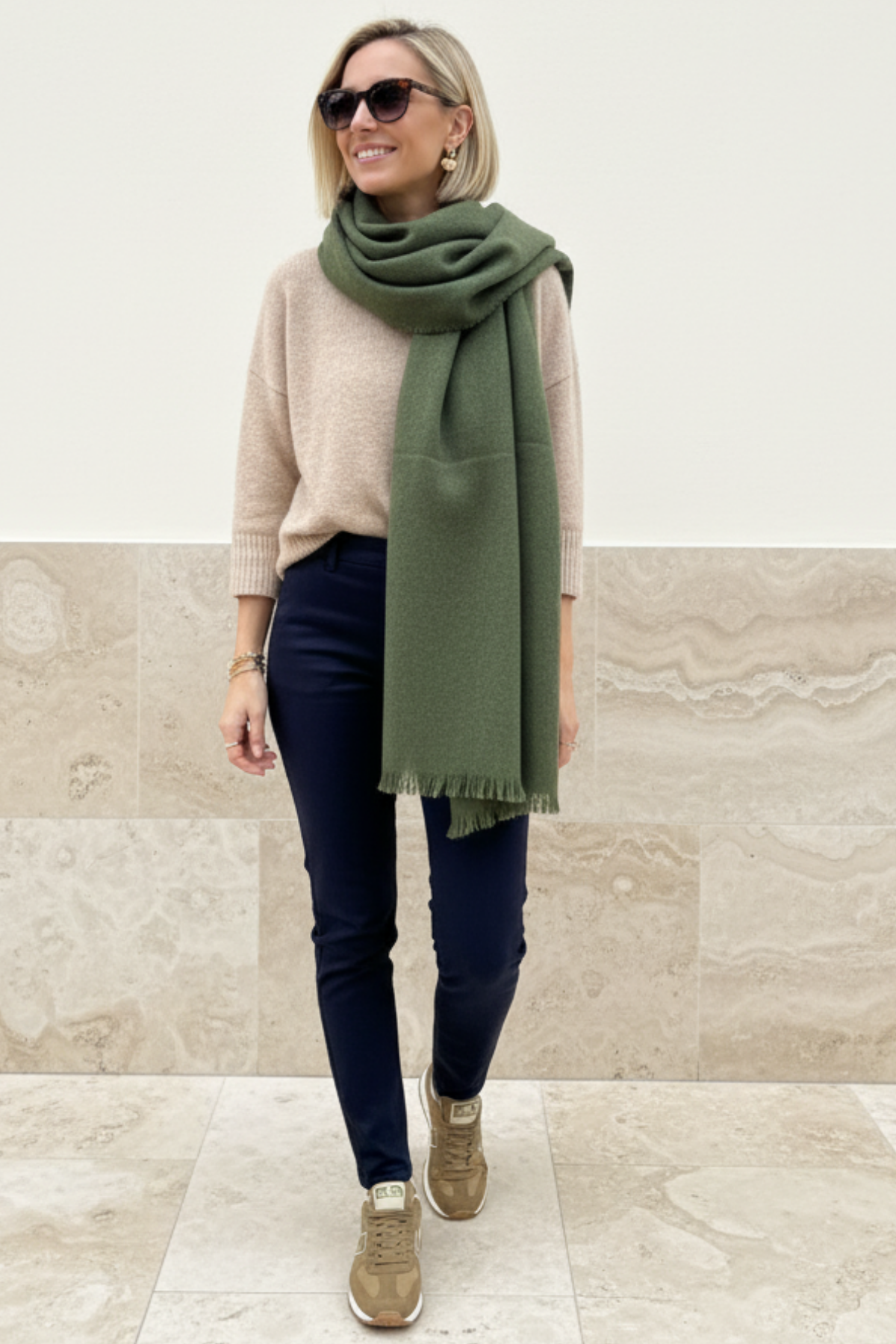 Basic Trend Soft Dokulu Kışlık Şal/Atkı