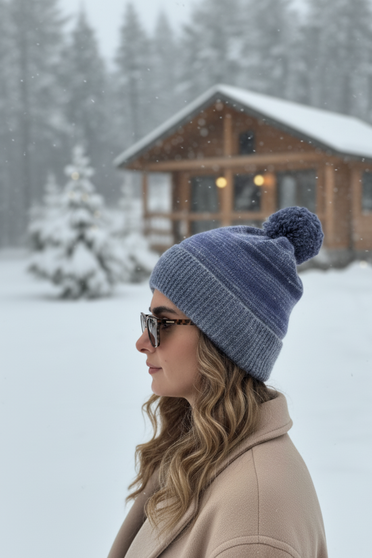 Benny Tasarım Soft Dokulu  İçi Kürklü Premium Ponponlu Bere