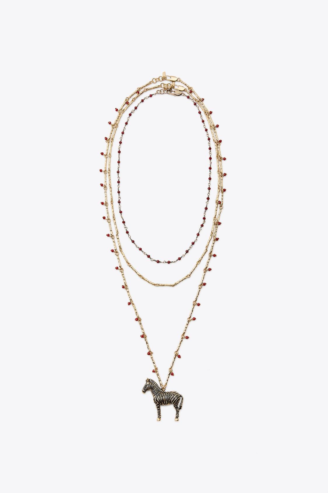 ZRA Model Red Zebra Design 3l'lü Kombin Kolye