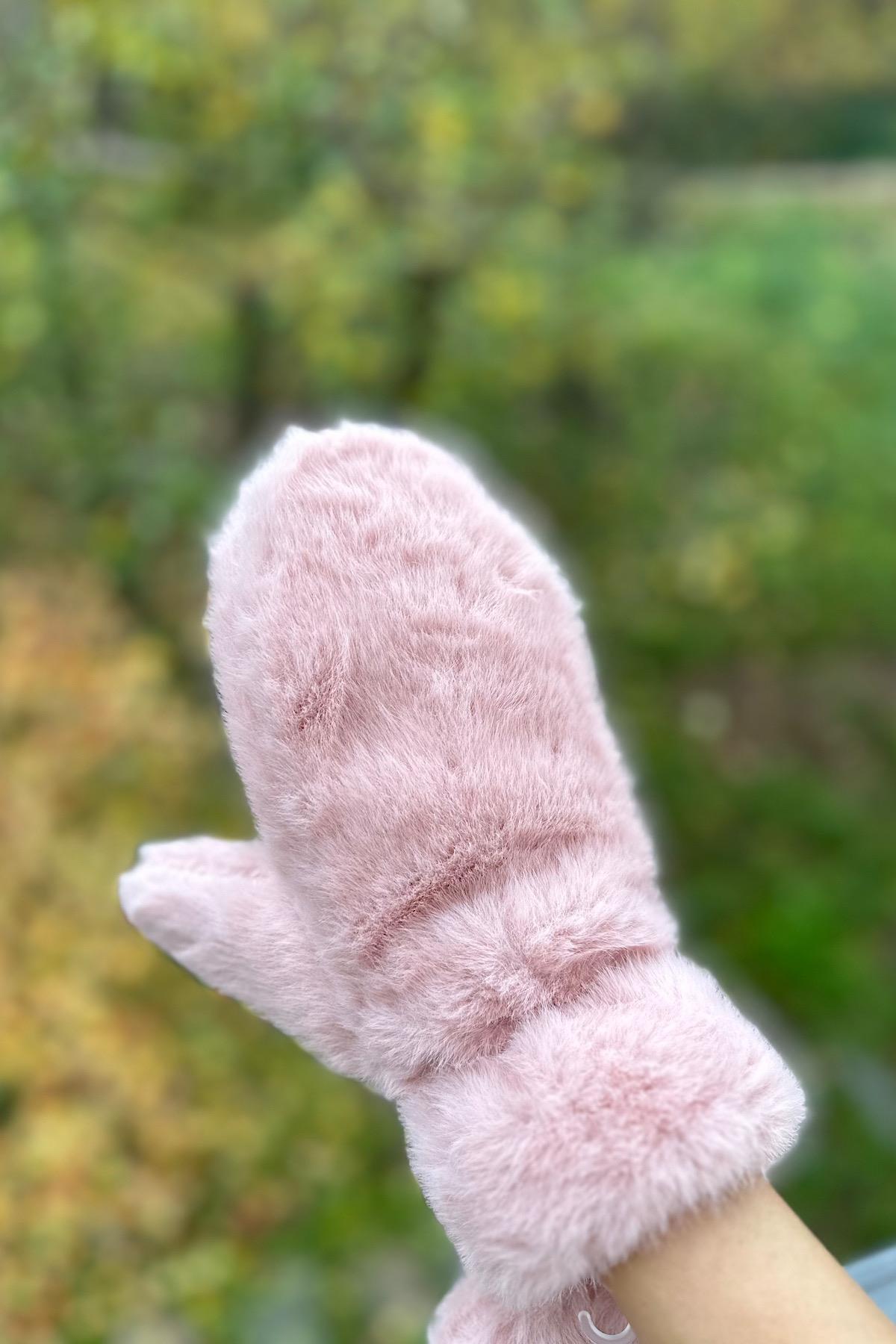 Alpaka Tasarım Peluş Parmaksız Eldiven