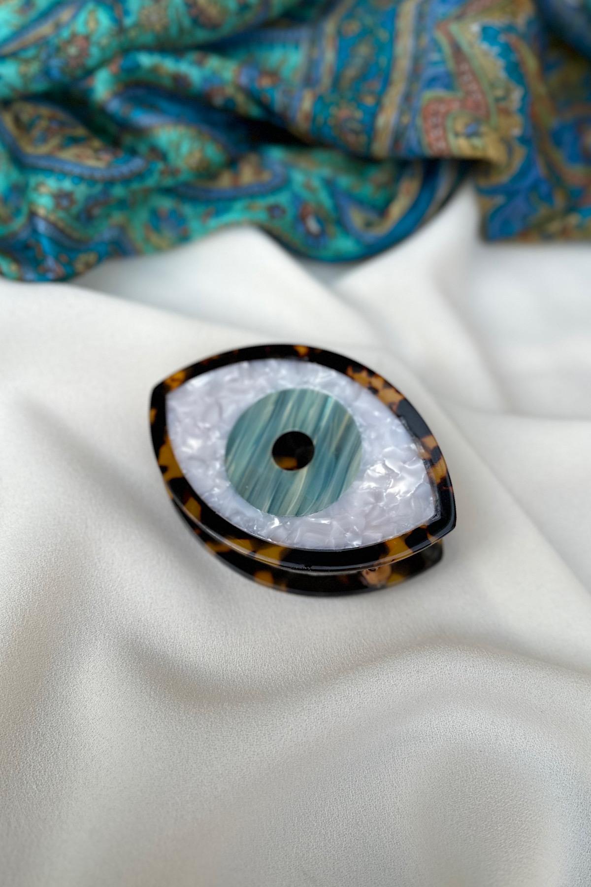 Göz Detaylı Sedef Kemik Mandal Toka