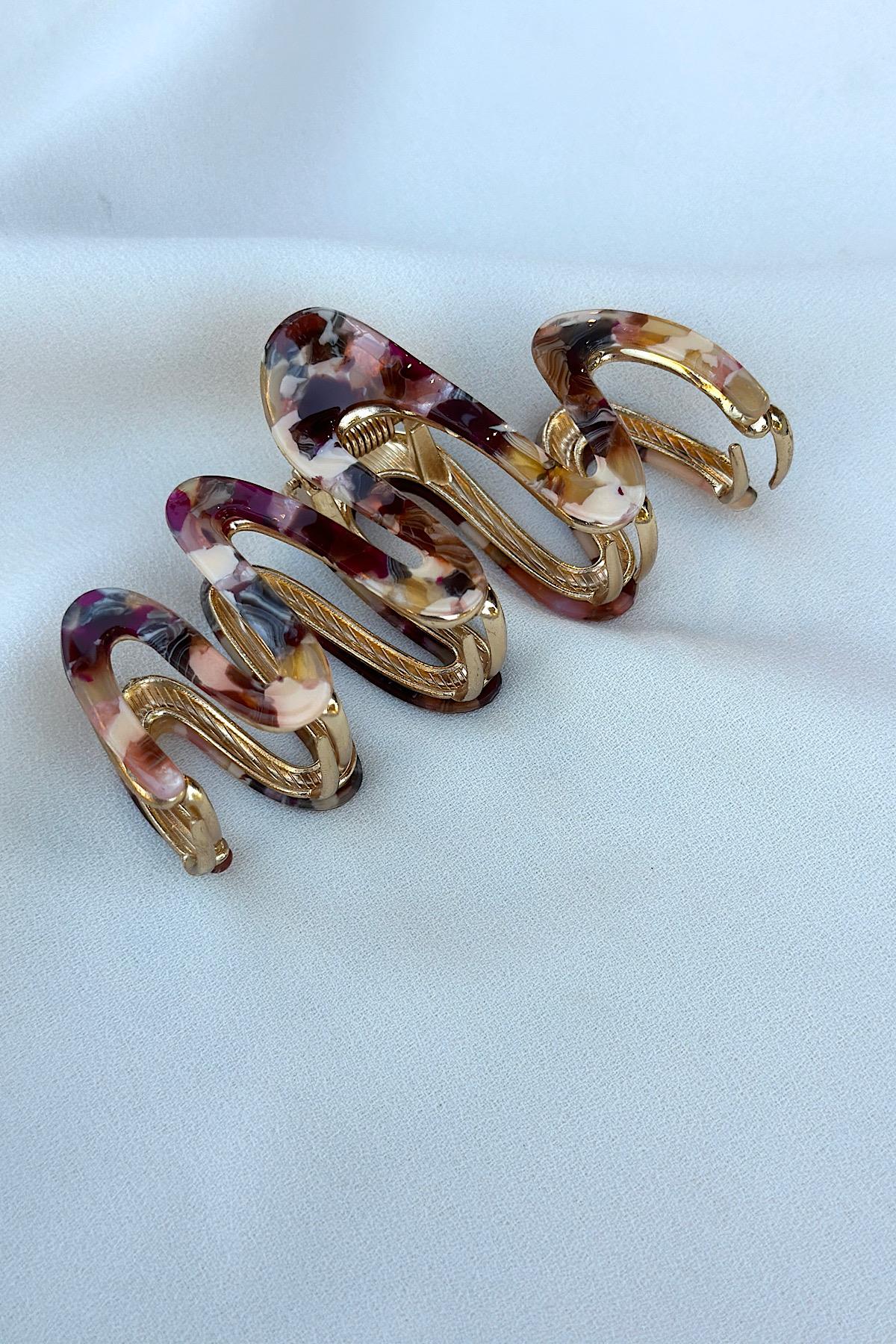 Wave Tasarım Lüks Kemik Mandal Toka