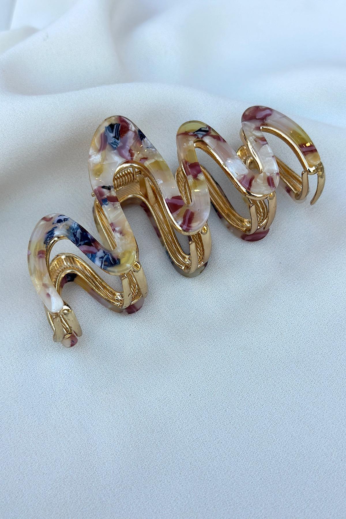 Wave Tasarım Lüks Kemik Mandal Toka