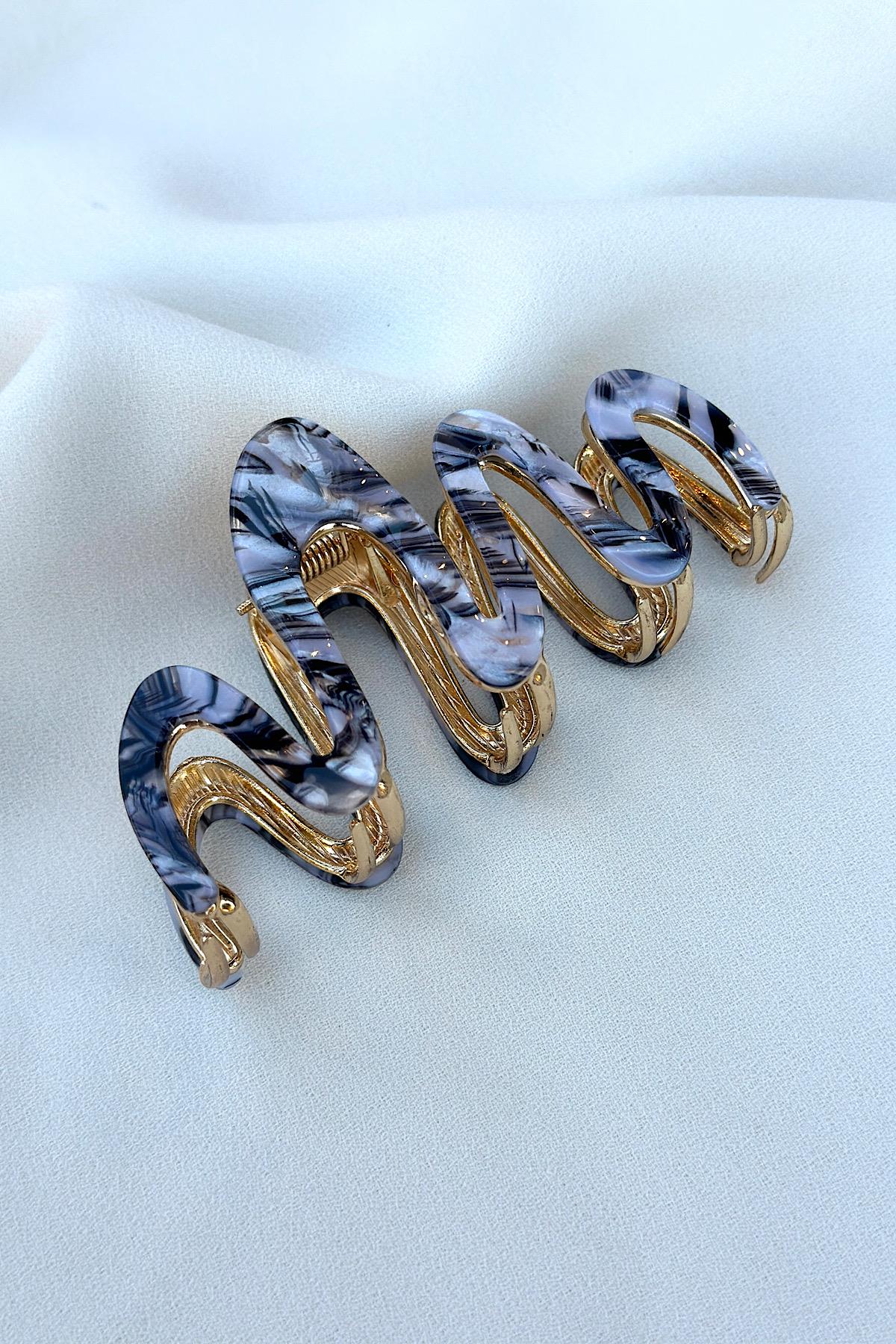 Wave Tasarım Lüks Kemik Mandal Toka