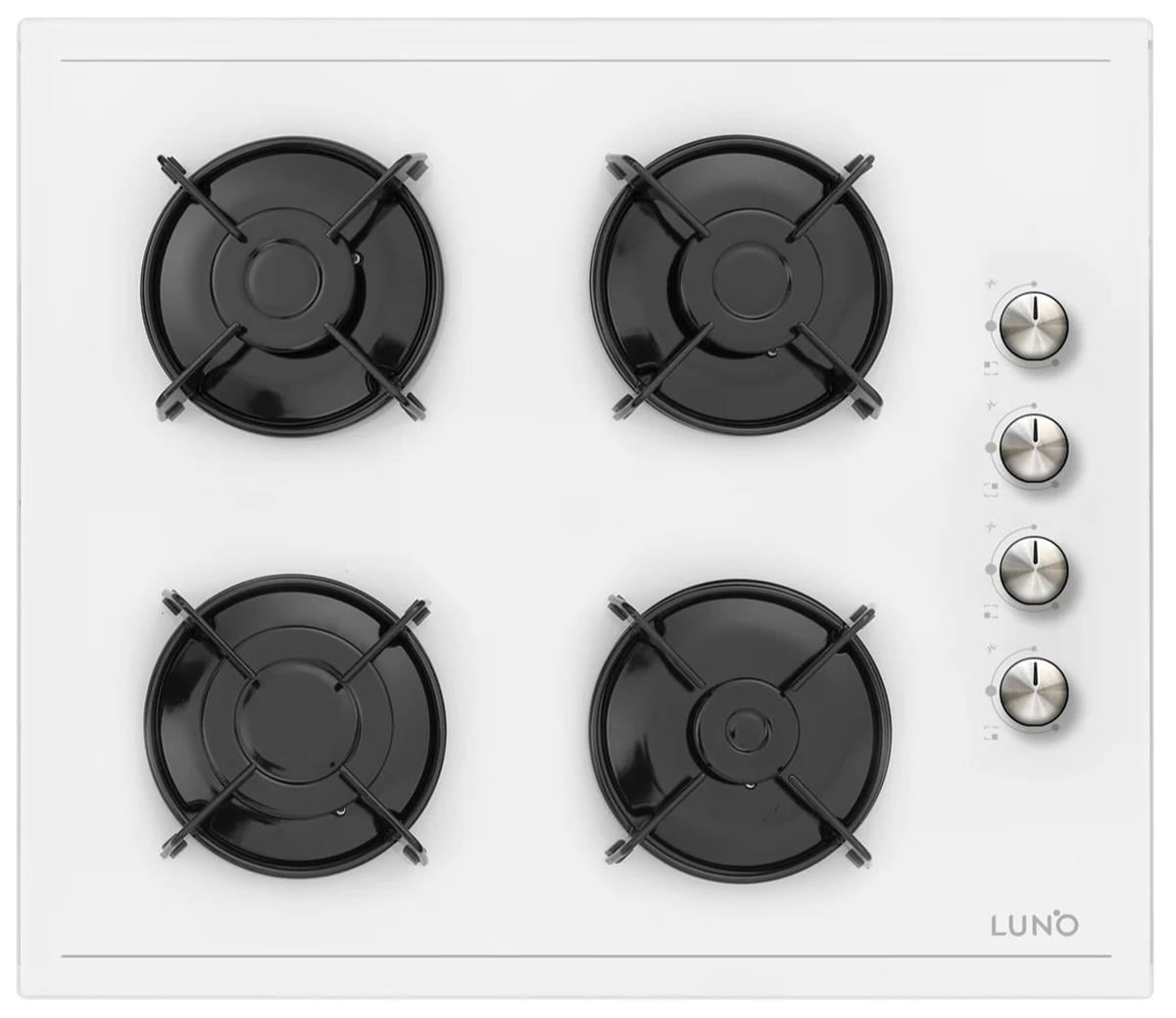 Luno Set Üstü LSC5402W01 Beyaz Cam Ocak Doğalgaz ve Lpg