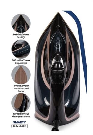 Goldmaster Smarty 2400 Watt Seramik Tabanlı 170 gr Şok Buharlı Ütü