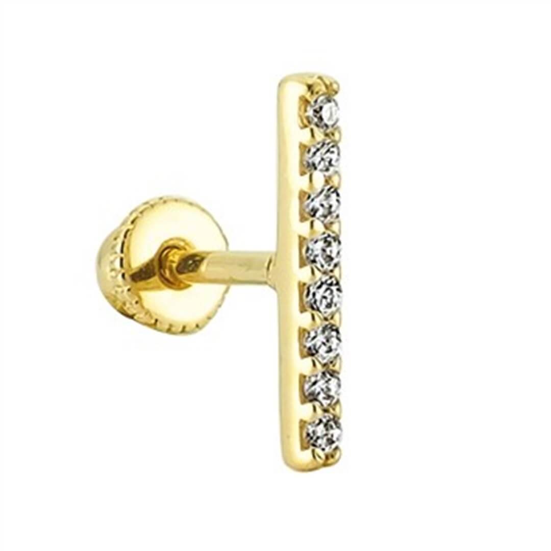 Pırlantalı Altın Piercing – Bar