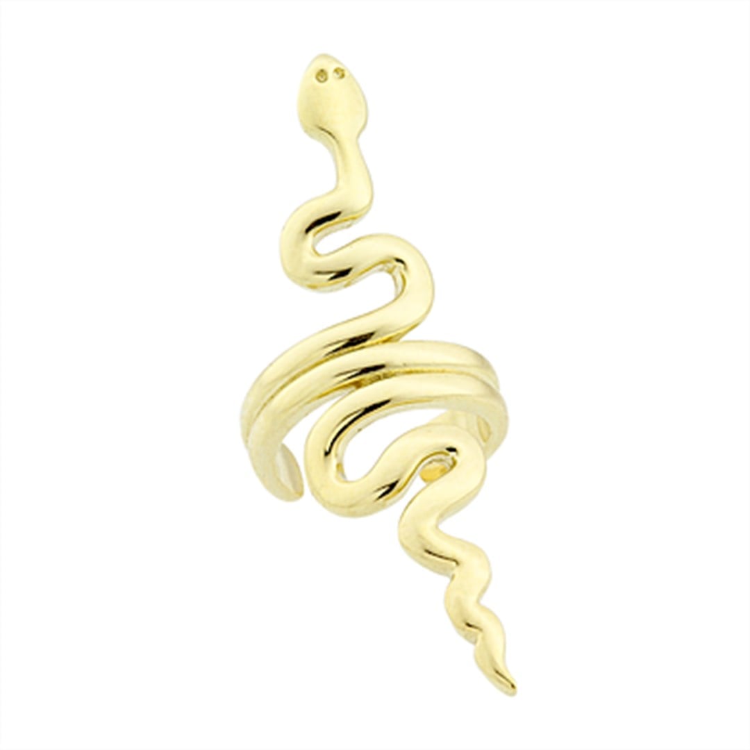 Altın Earcuff Piercing - Yılan