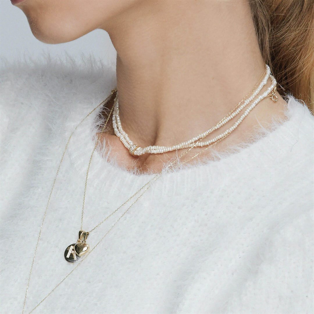 Çift Sıra İnci Choker Kolye-Pearly 