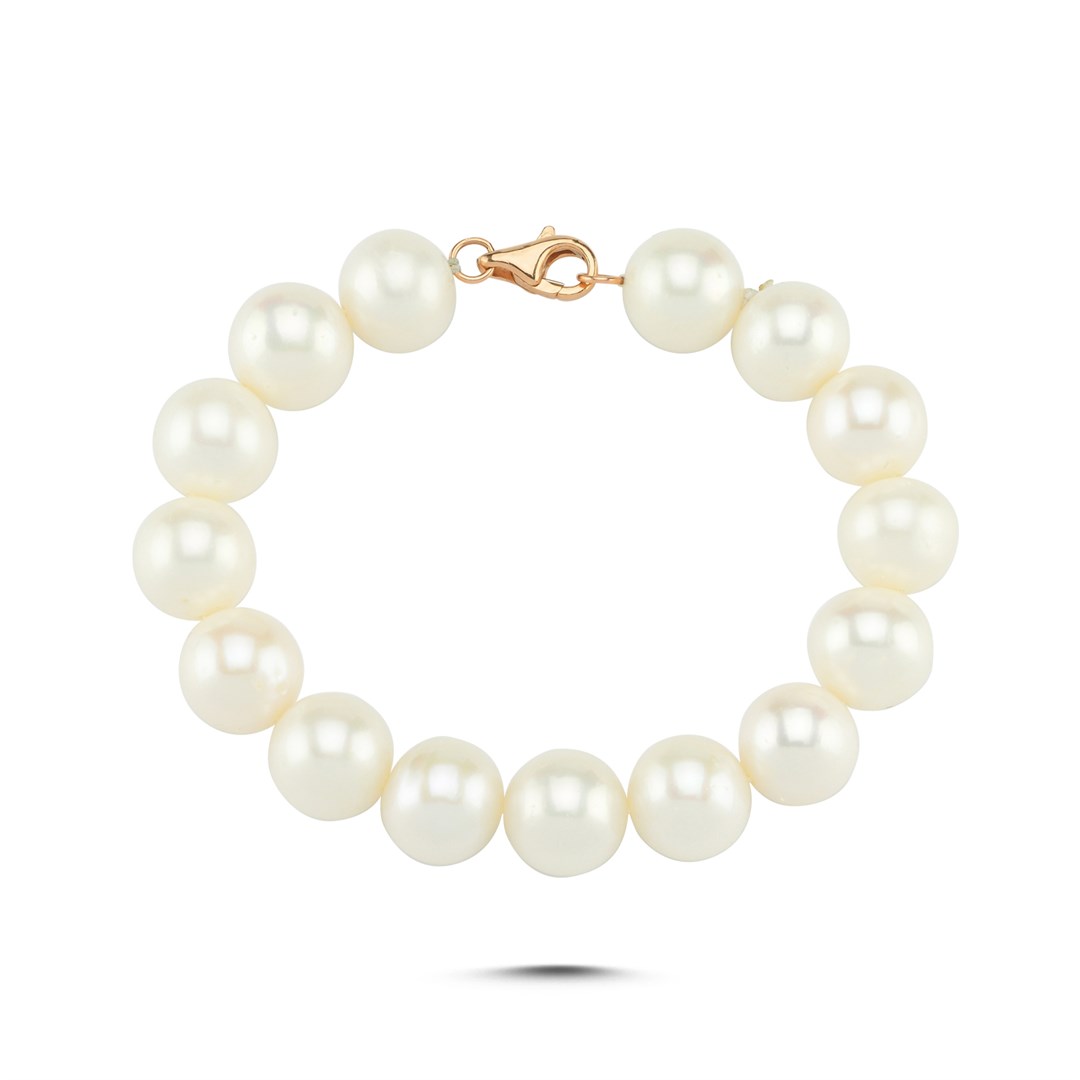 Perla İnci Sıralı Altın Bileklik
