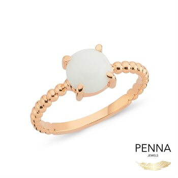 Alice Beyaz Oniks Yüzük
