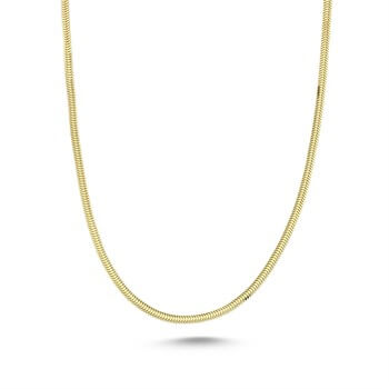 Altın Zincir Kolye – Yassı Yılan – İnce