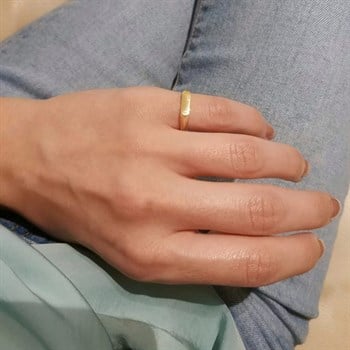 Dikdörtgen Şovalye Altın Yüzük