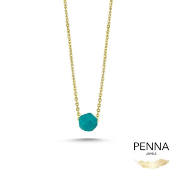 Firuze Taşlı Altın Kolye