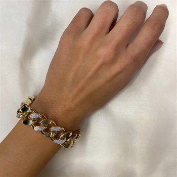 Gourmet Bold Bilezik – Taşlı – 15 mm