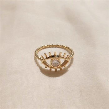 Göz Yuvarlak Taşlı Yüzük