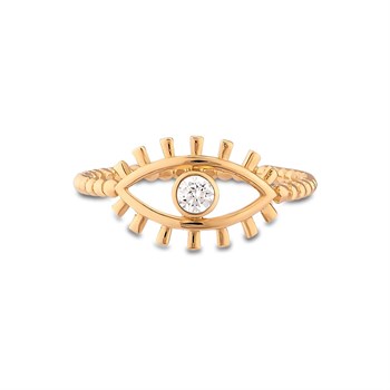 Göz Yuvarlak Taşlı Yüzük