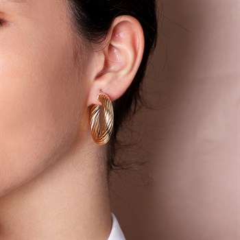 Halka Altın Küpe – Bold – 2.60 cm