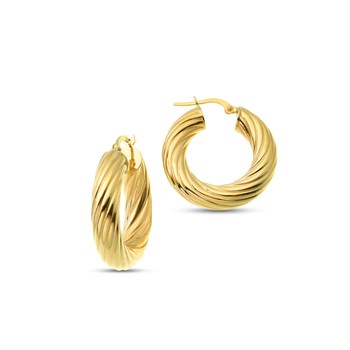 Halka Altın Küpe – Bold – 2.60 cm