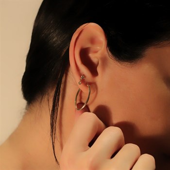 Halka Altın Küpe – Oval