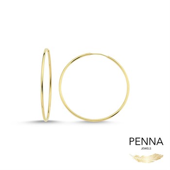 İnce Halka Altın Küpe – 4.50 cm – Fine