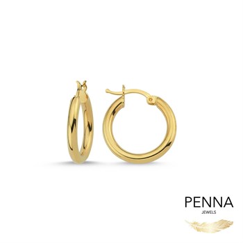 Kalın Halka Altın Küpe – 2 cm – Bold