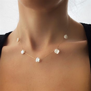 Keshi İnci Altın Kolye – Anja