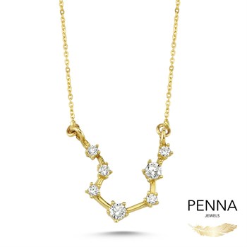 Kova Burcu Zodiac Altın Kolye