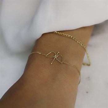 Melek İki Sıra Altın Bileklik