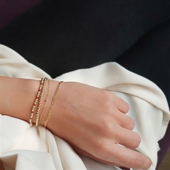 Mina Sıra Toplu Altın Bileklik – 2 mm