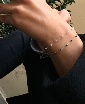 Mini Beyaz Yeşim Bileklik