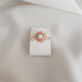 Opal Taşlı Altın Yüzük – Sun Ring
