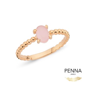 Pembe Kuvars Alice Yüzük – Oval