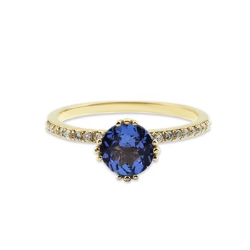 Pırlanta ve Tanzanite Taşlı Altın Yüzük – Anna
