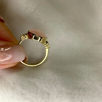 Pırlantalı Morganit Altın Yüzük – Margaret